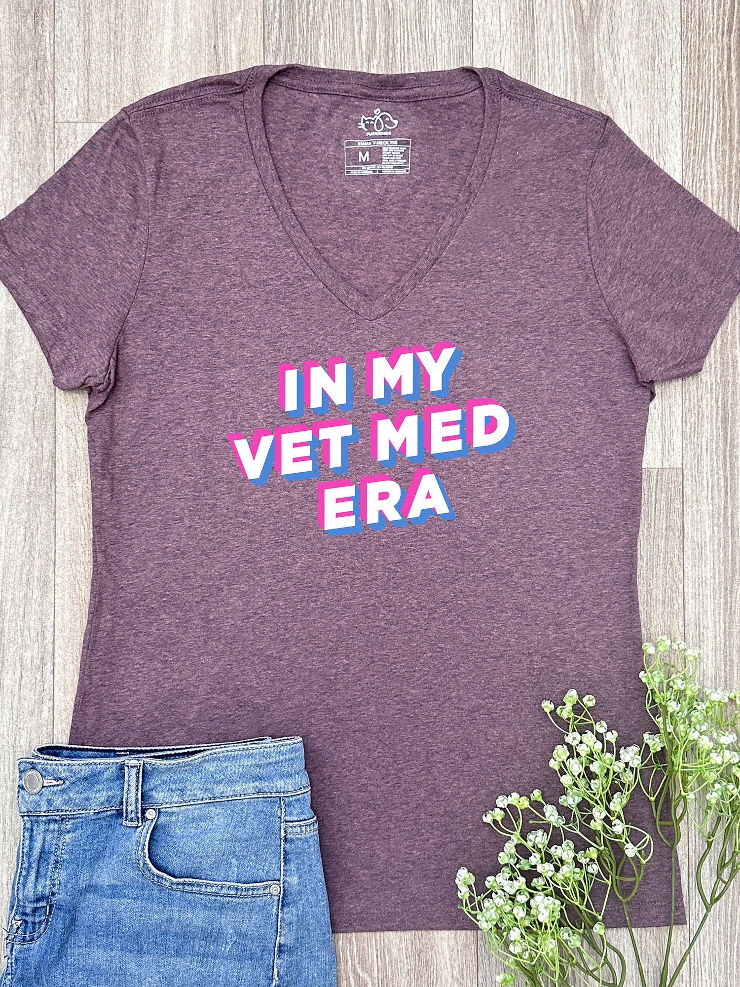 In My Vet Med Era Emma V-Neck Tee
