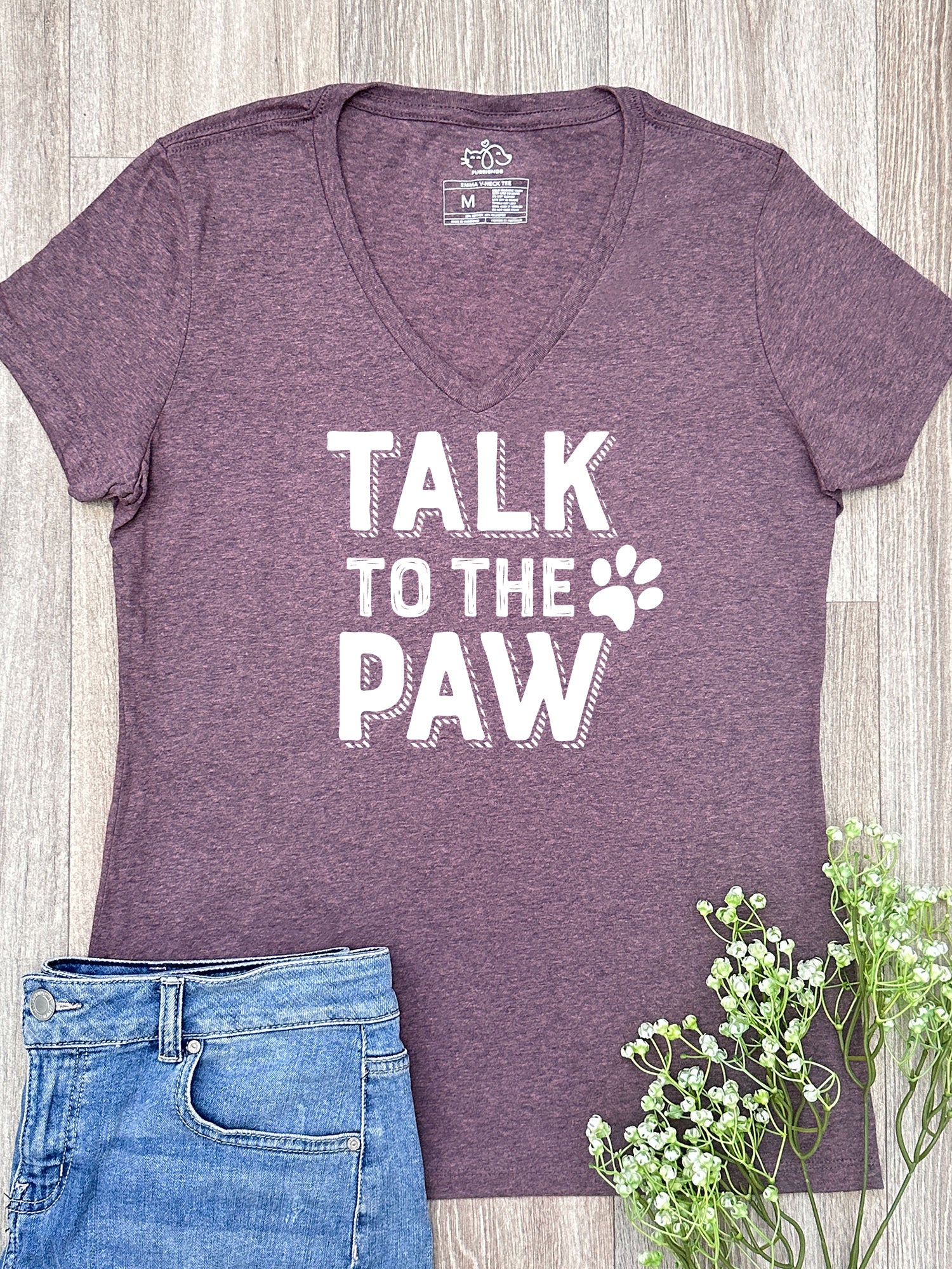 Talk To The Paw Emma V-Neck Tee