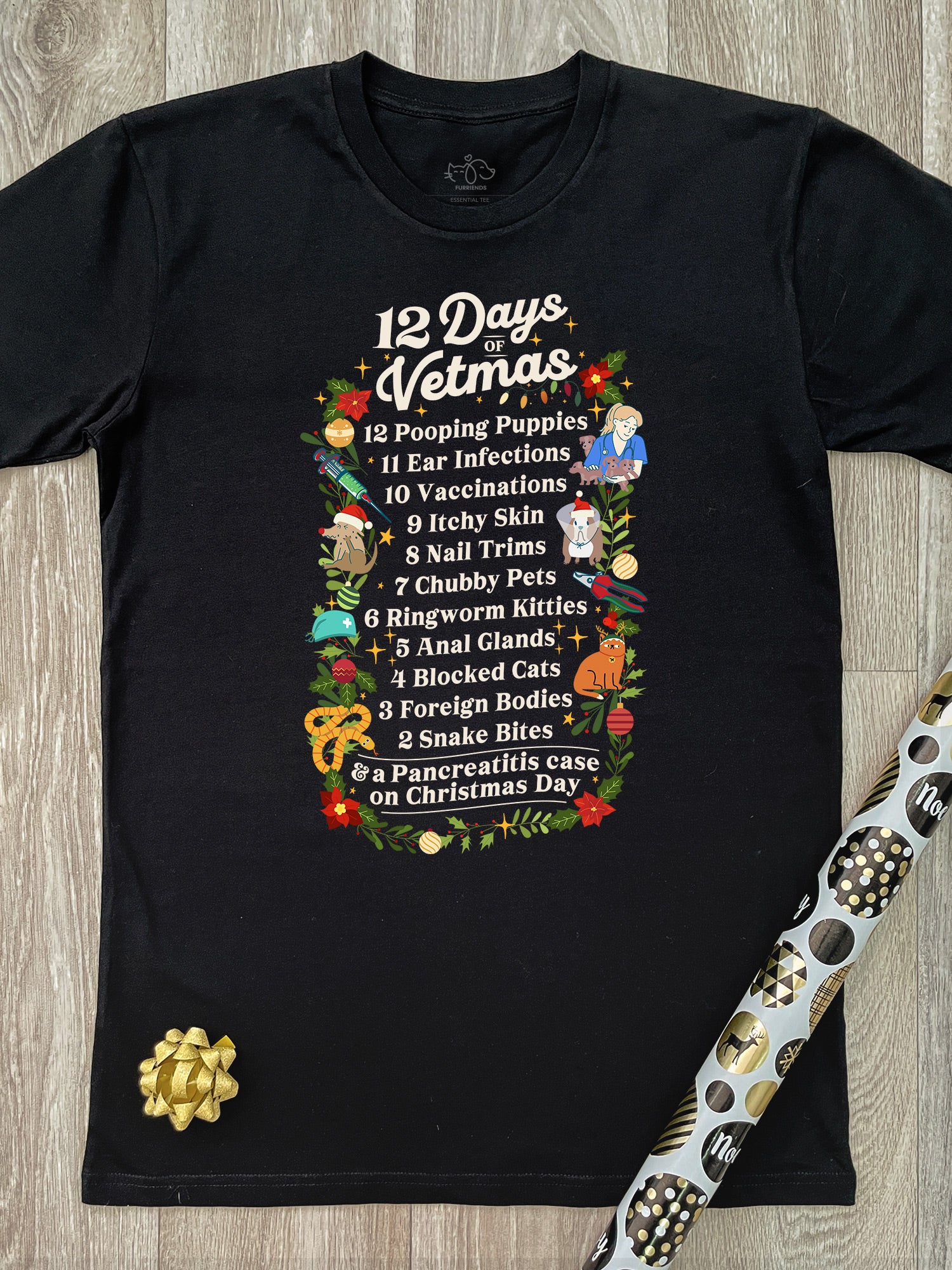 12 Days Of Vetmas Essential Unisex Tee