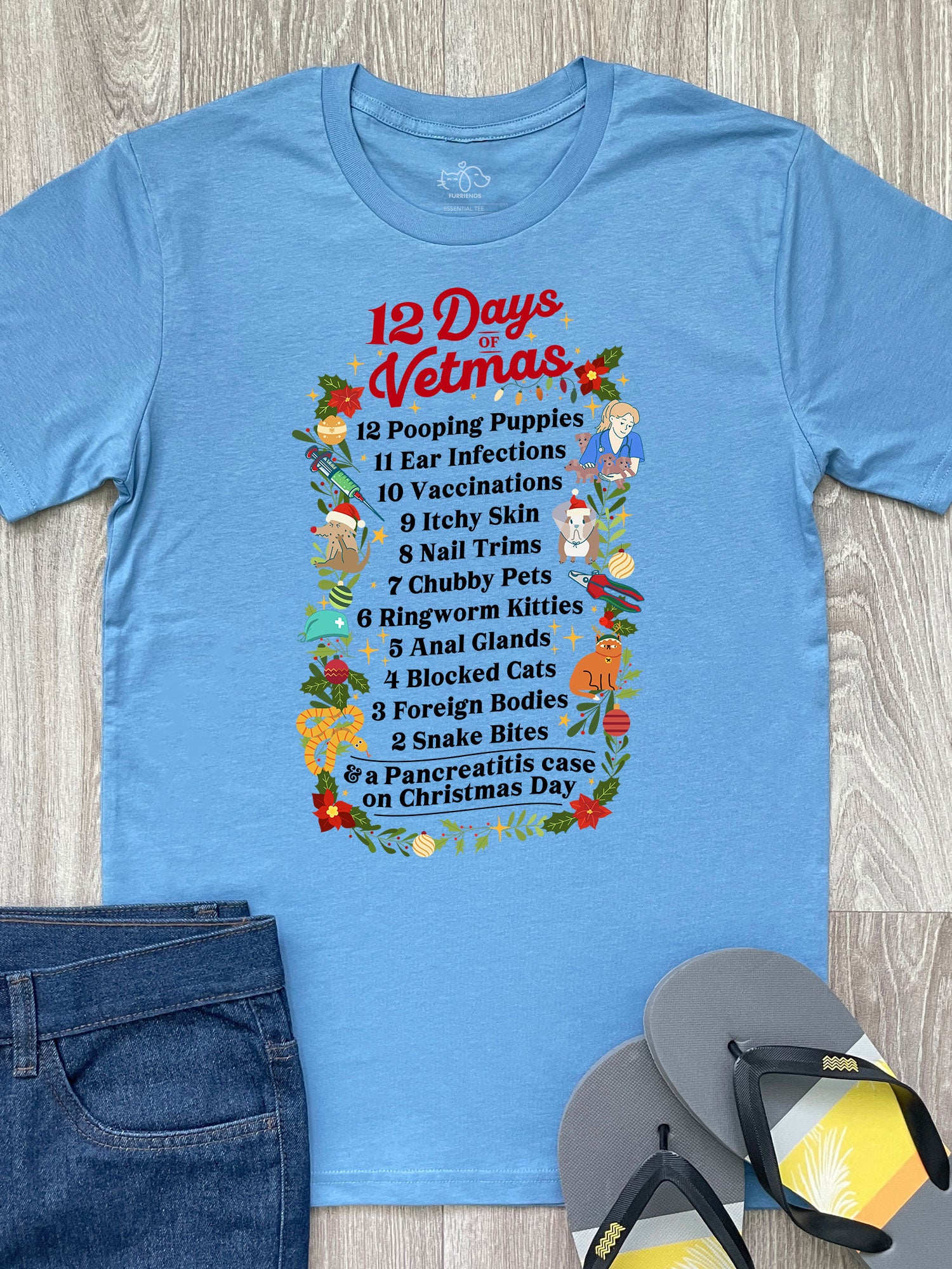 12 Days Of Vetmas Essential Unisex Tee