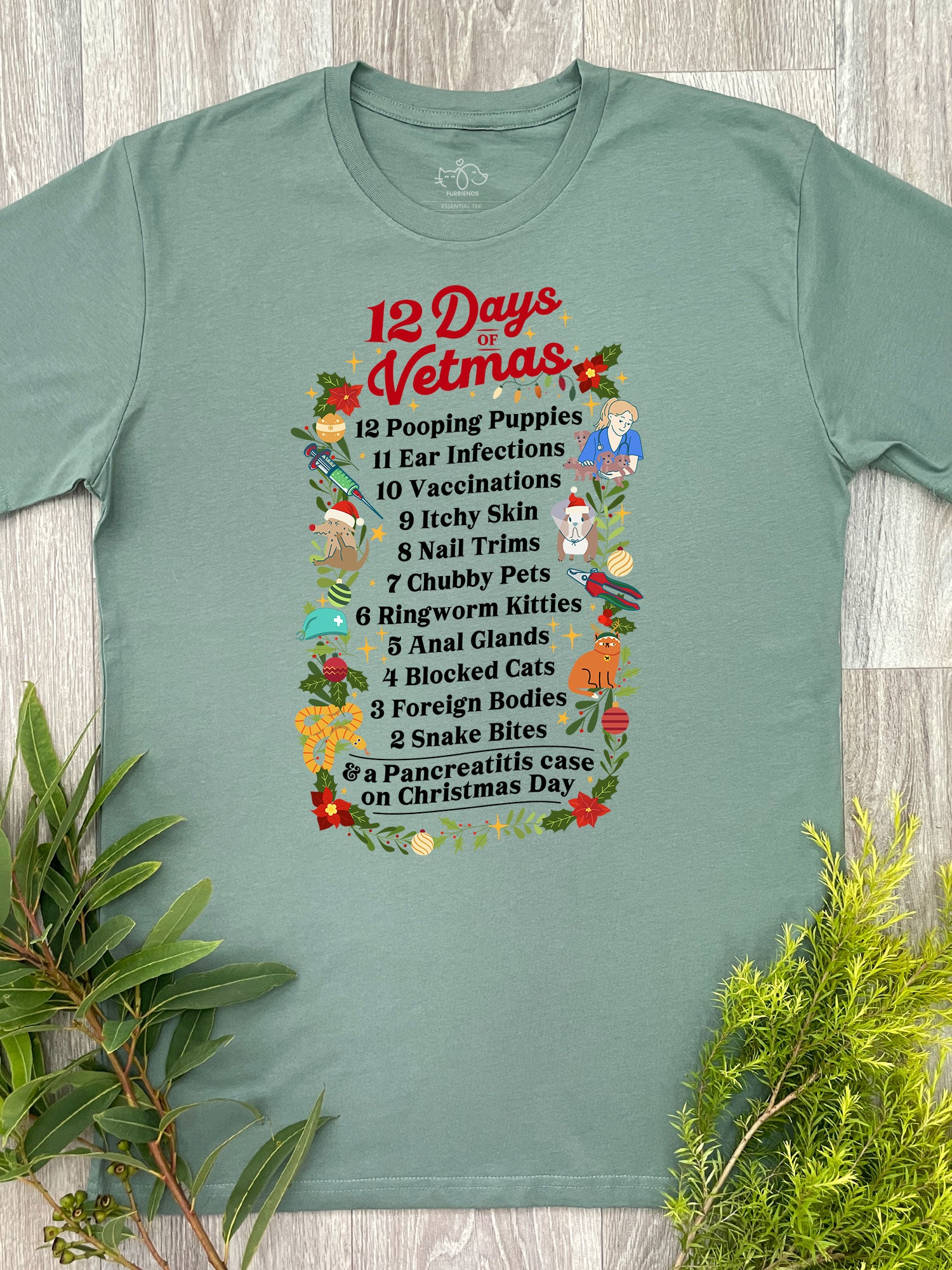 12 Days Of Vetmas Essential Unisex Tee