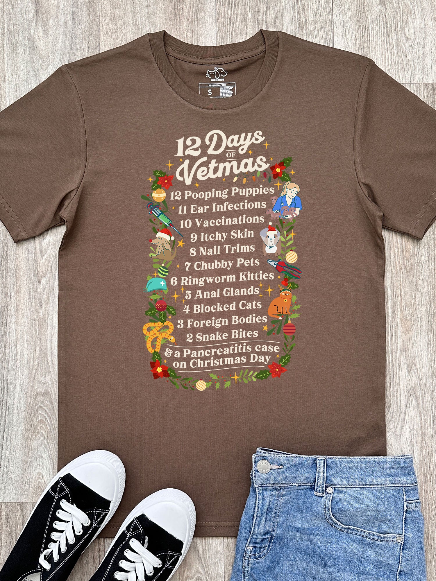 12 Days Of Vetmas Essential Unisex Tee