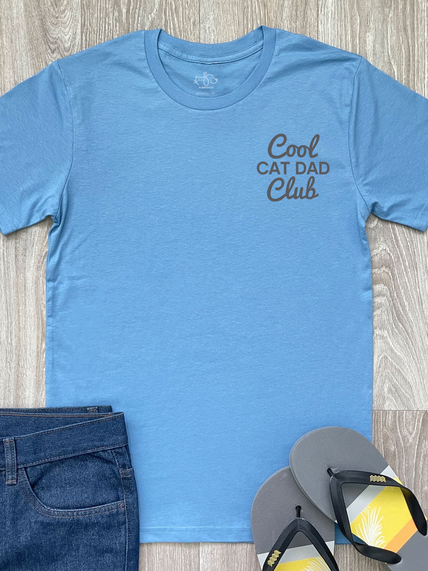 Cool Cat Dad Club Signature Script Essential Tee