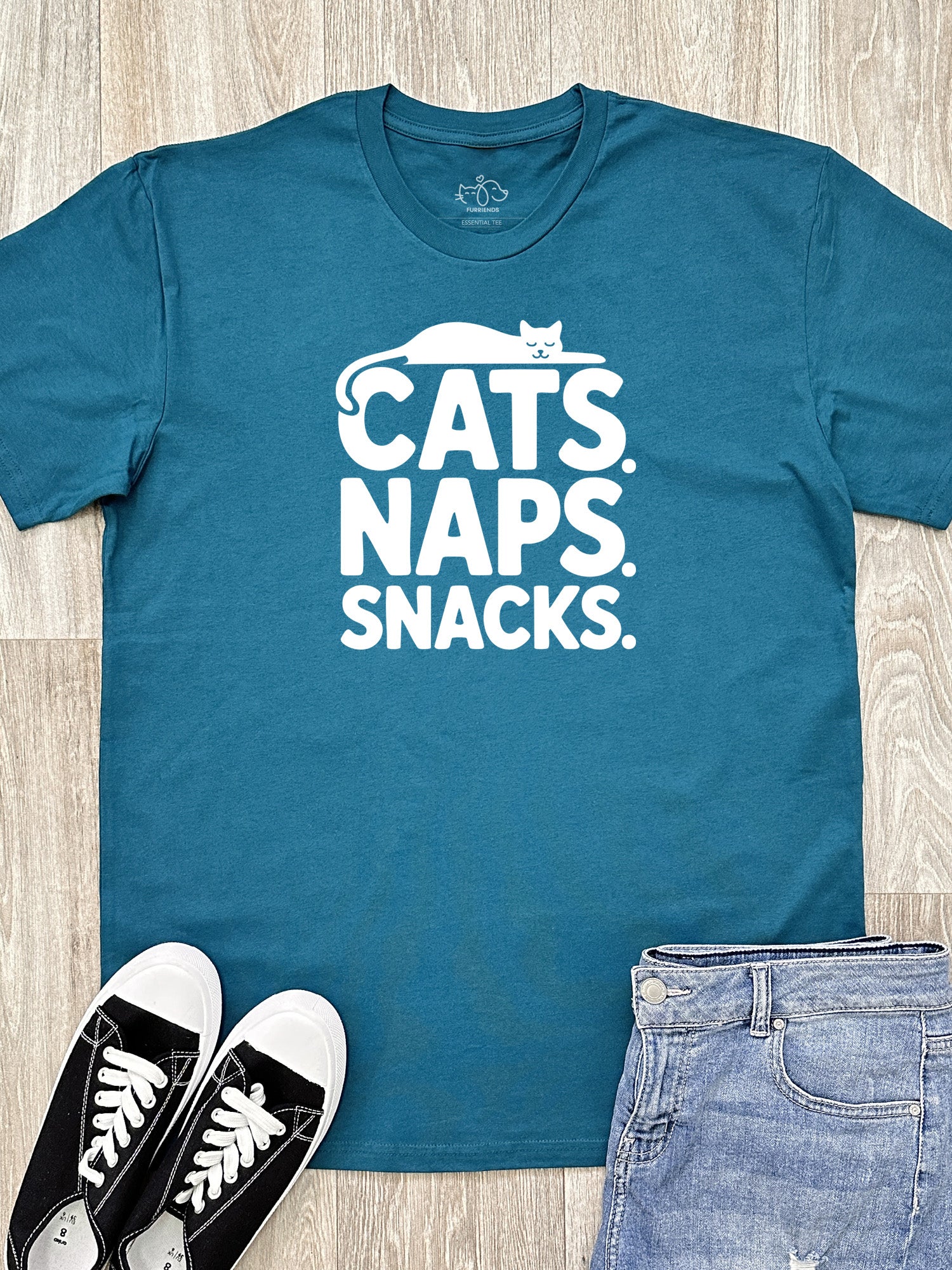 Cats. Naps. Snacks. Essential Unisex Tee