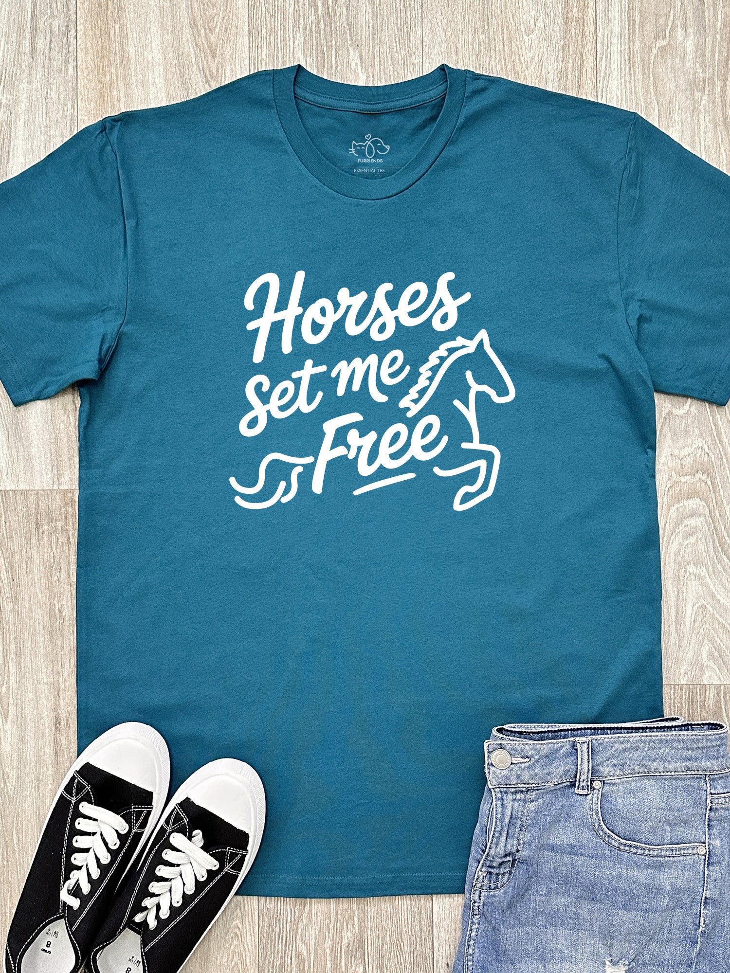Horses Set Me Free Essential Unisex Tee
