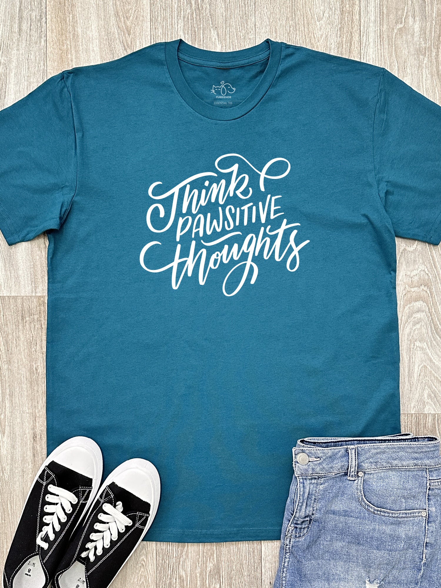 Think Pawsitive Thoughts Essential Unisex Tee