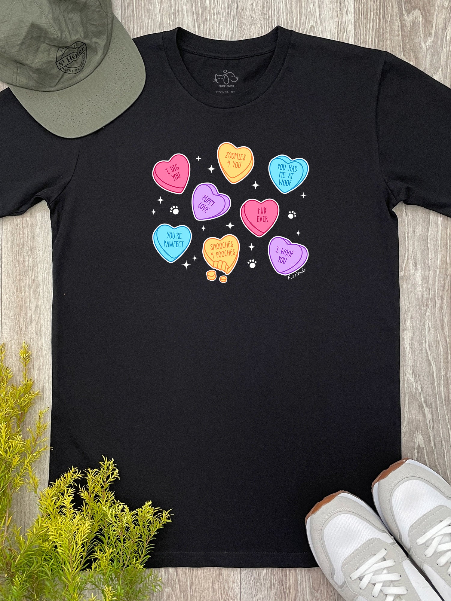 Candy Hearts - Dog Essential Unisex Tee