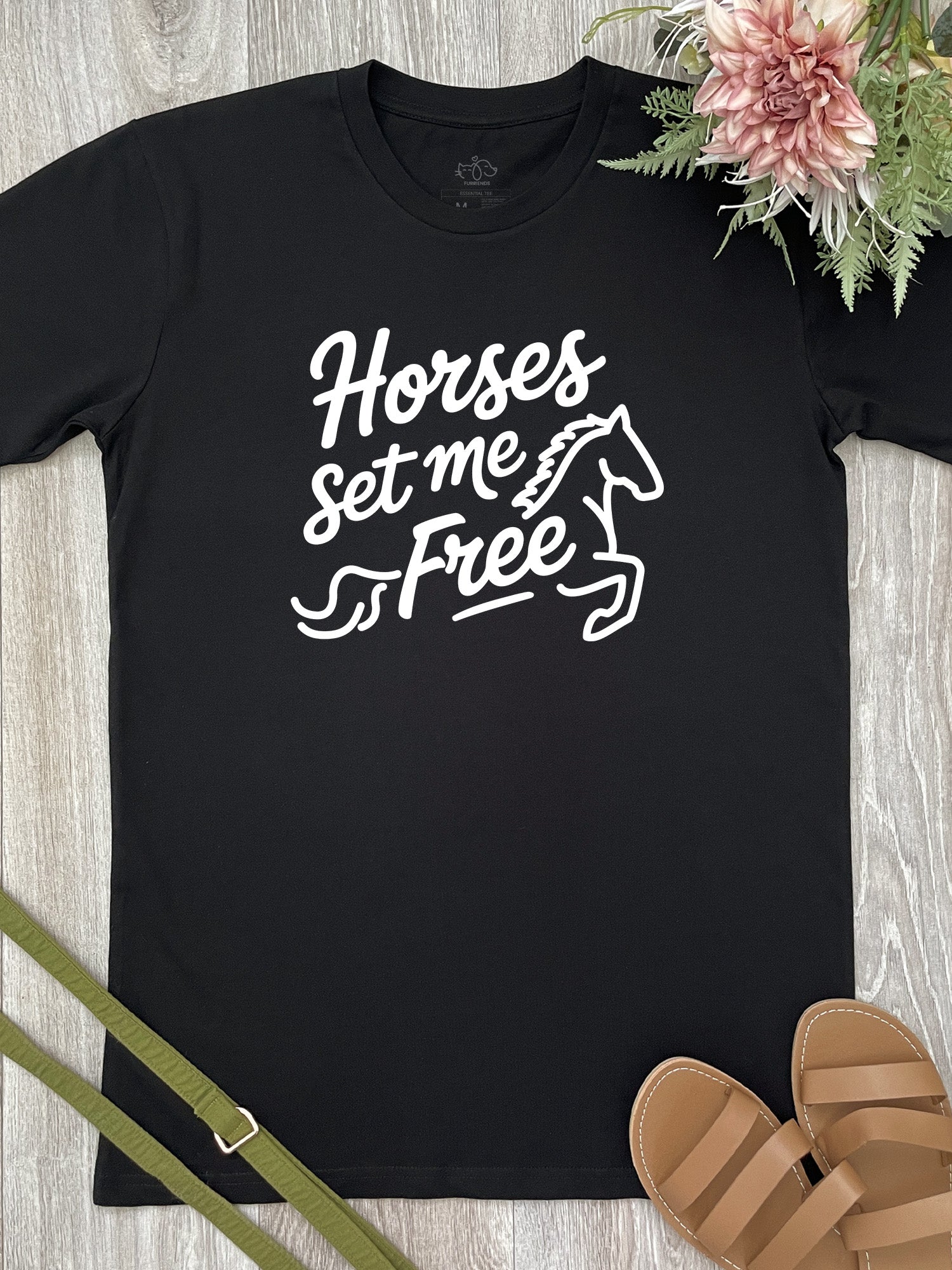 Horses Set Me Free Essential Unisex Tee
