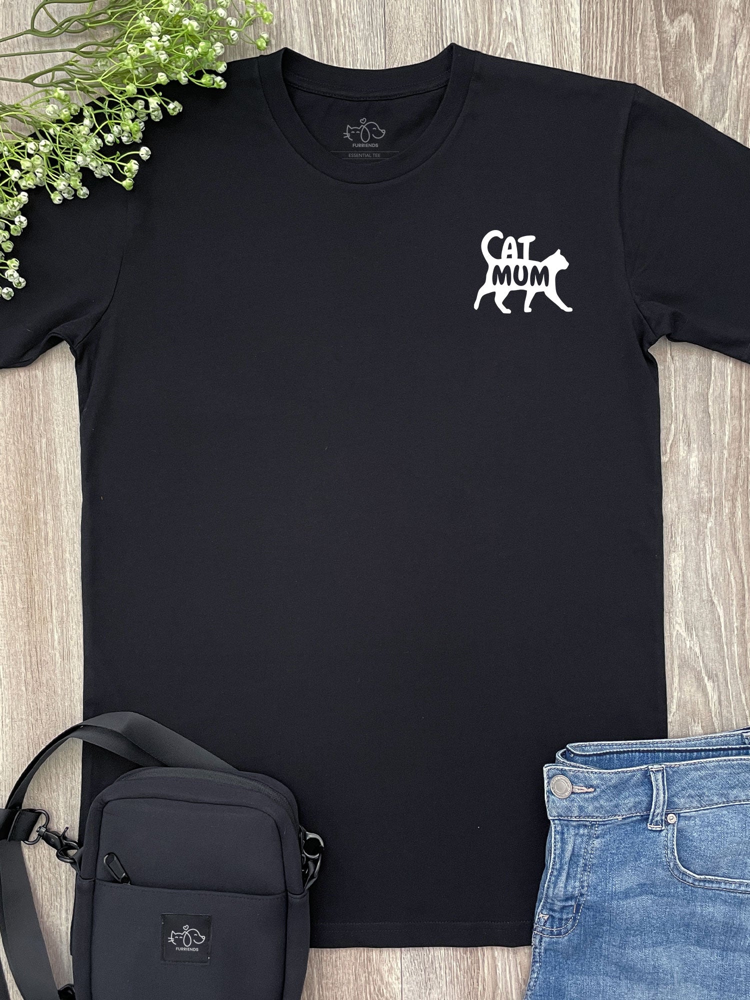 Cat Mum Silhouette Essential Unisex Tee