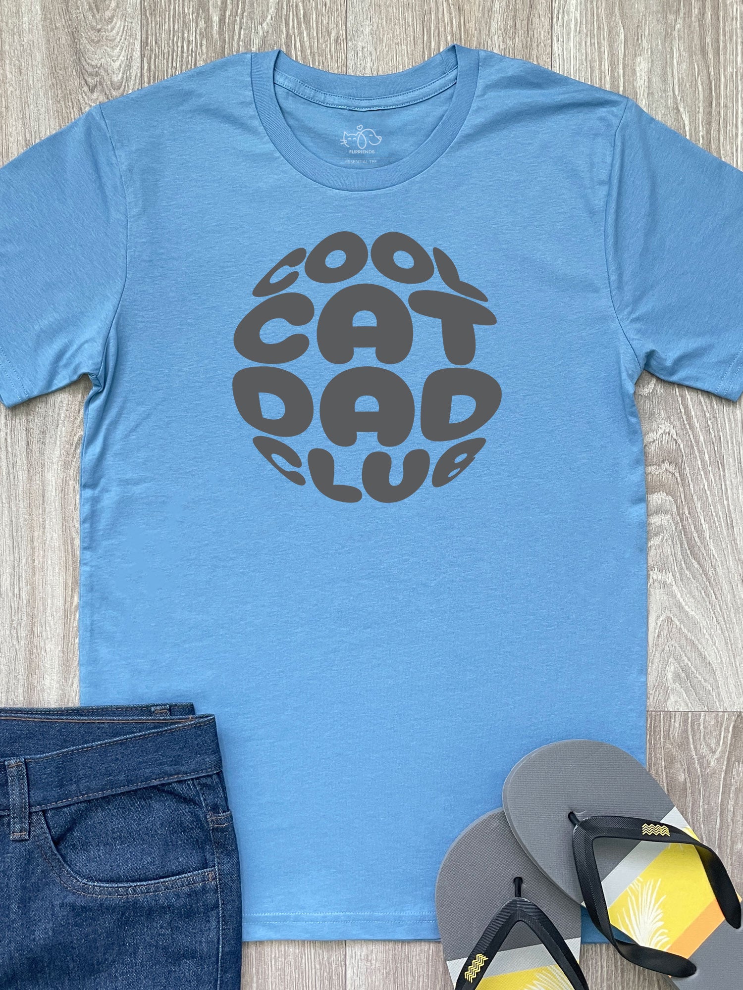 Cool Cat Dad Club Orb Essential Unisex Tee