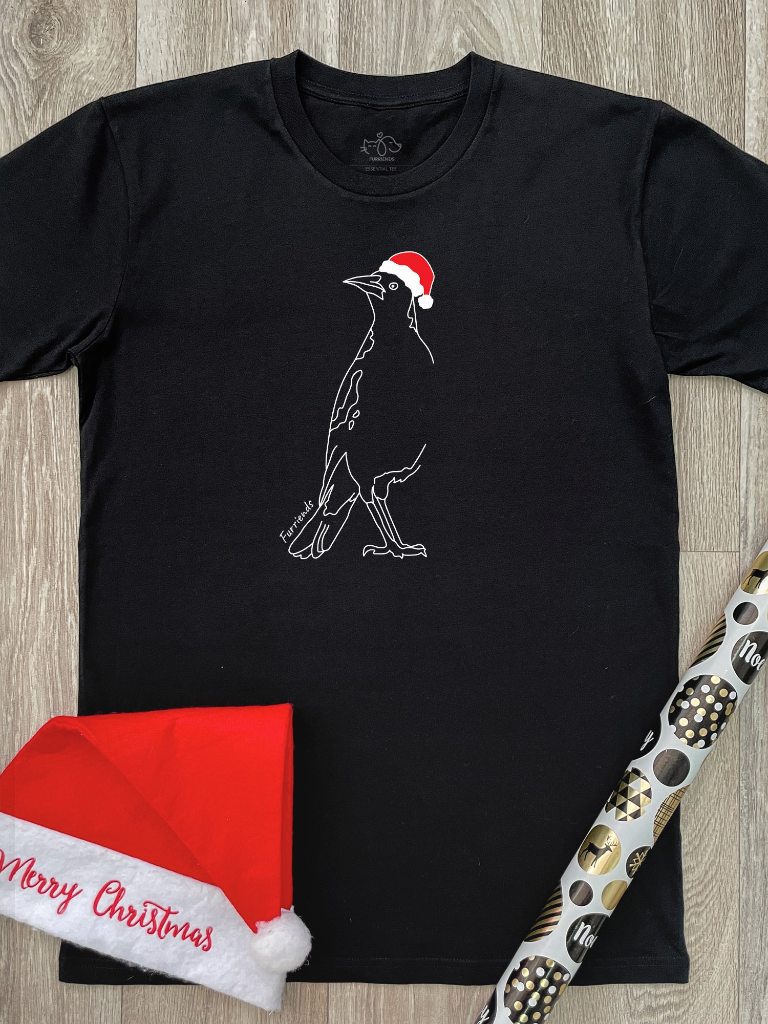 Magpie Merch Australian Magpie - Christmas Edition Essential Tee | Furriends Australia