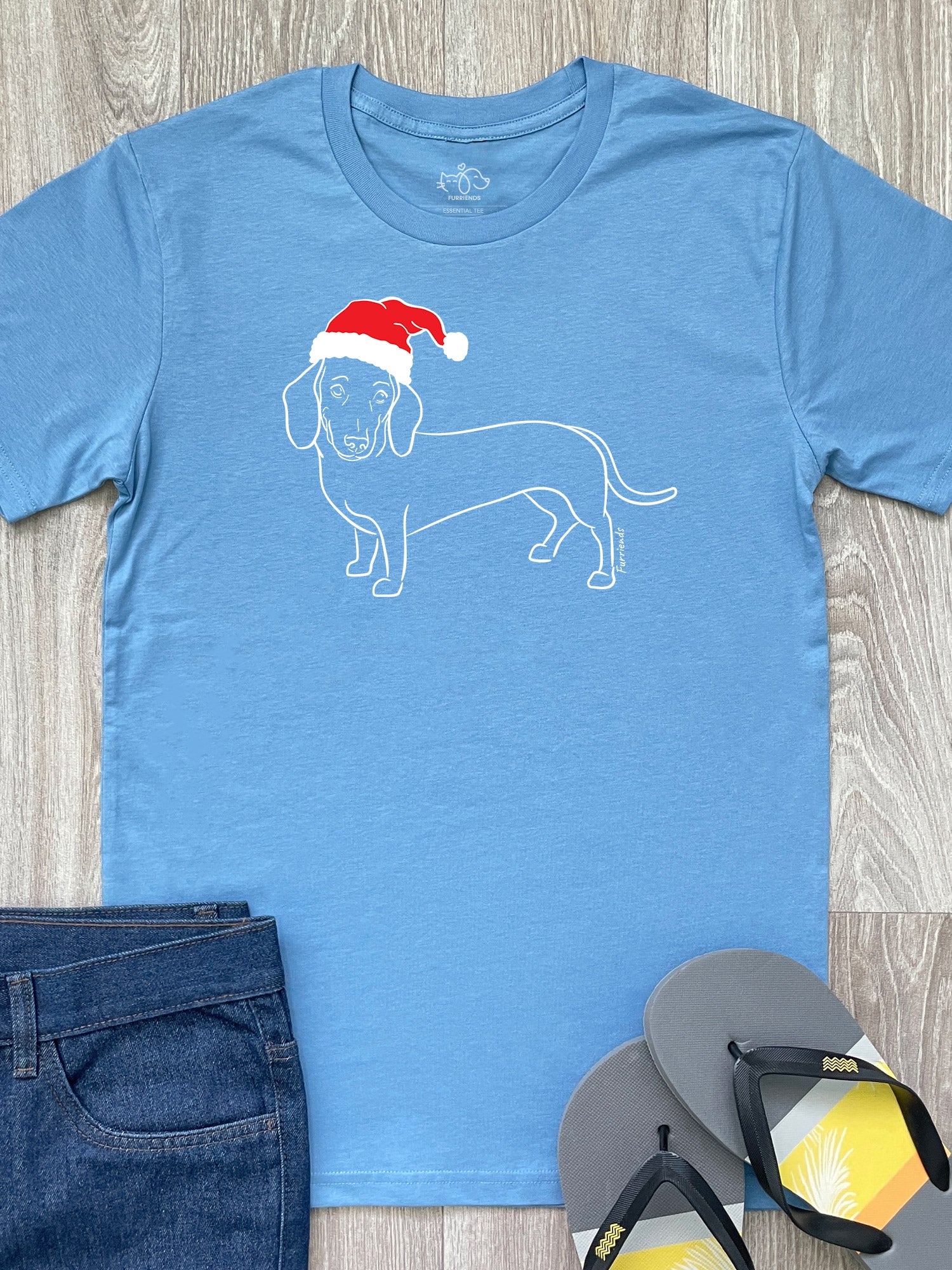 Dachshund Christmas Edition Essential Tee Furriends Australia