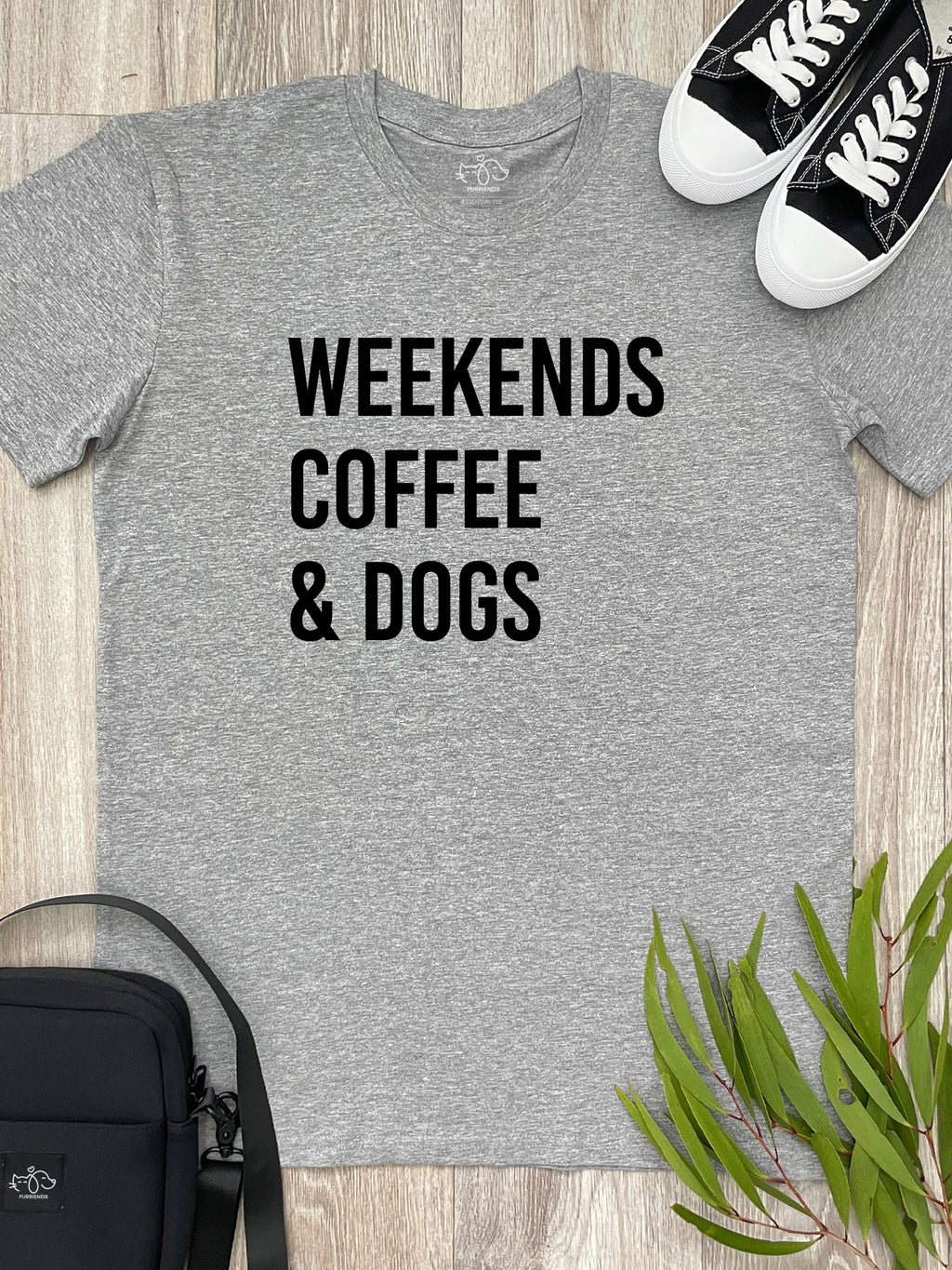 Weekends Coffee & Dogs Essential Unisex Tee