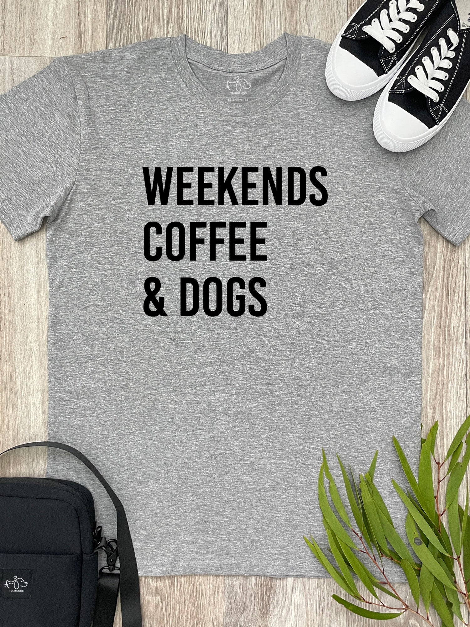 Weekends Coffee & Dogs Essential Unisex Tee