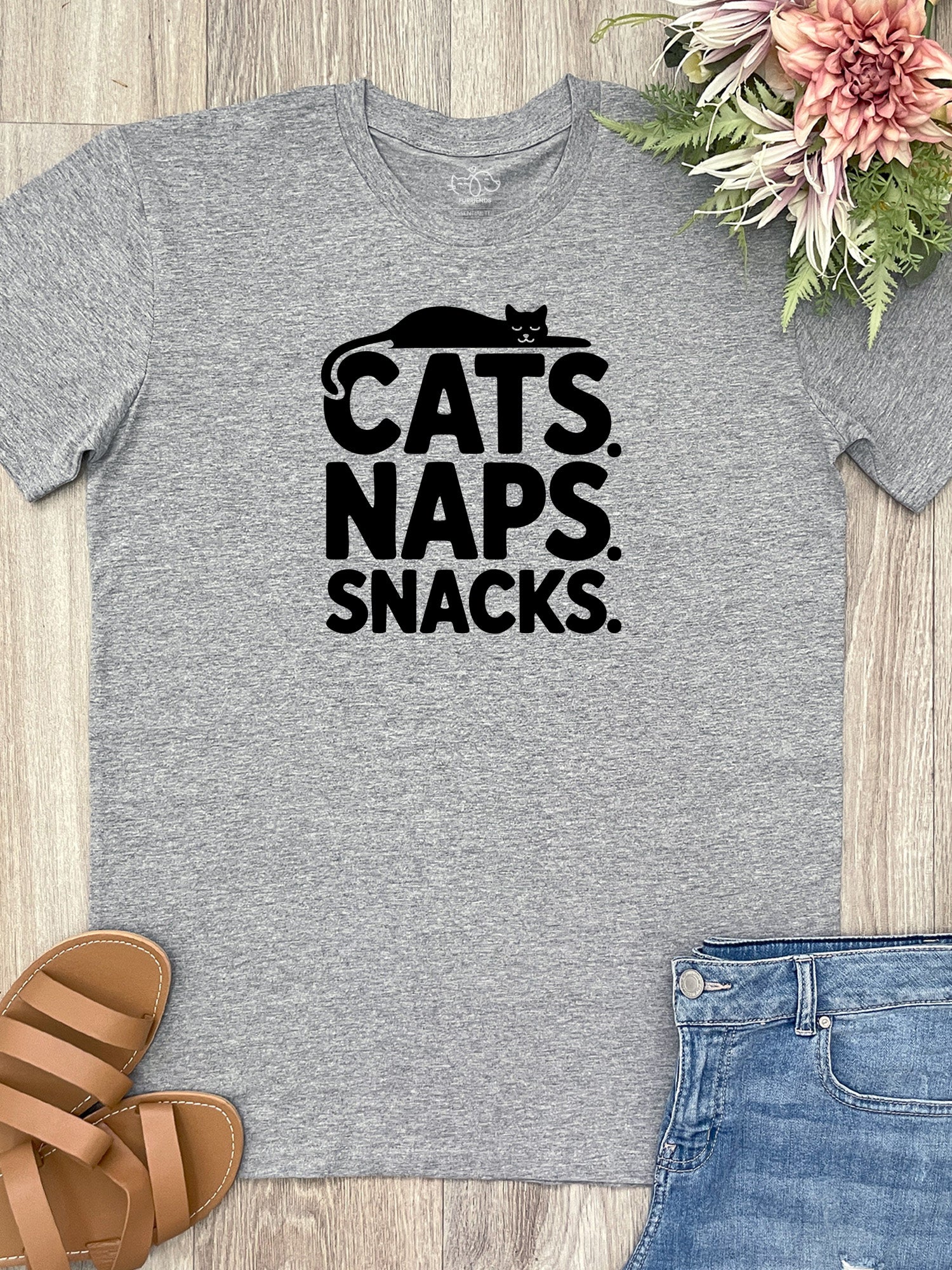 Cats. Naps. Snacks. Essential Unisex Tee
