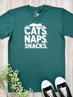 Cats. Naps. Snacks. Essential Unisex Tee