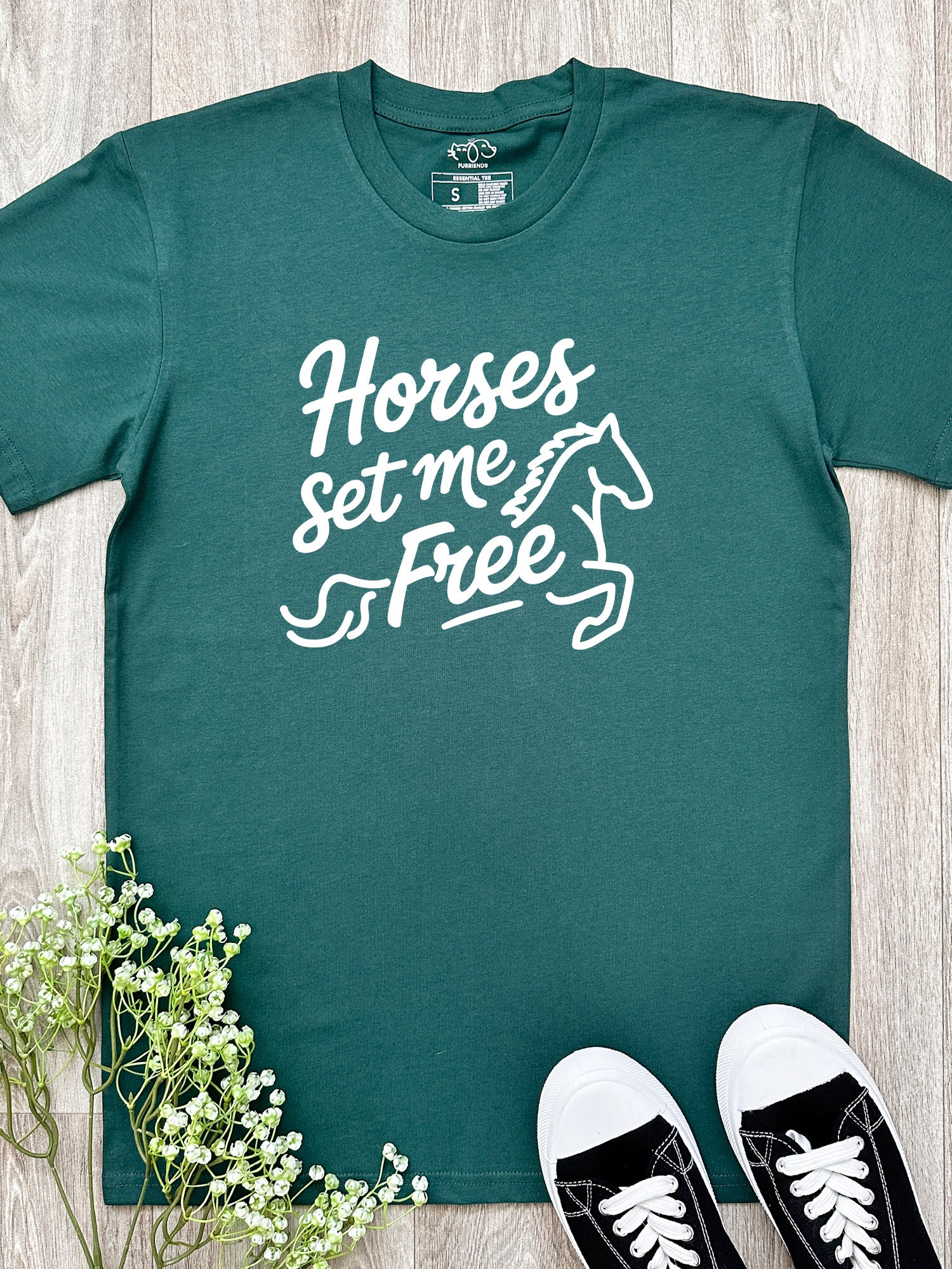 Horses Set Me Free Essential Unisex Tee
