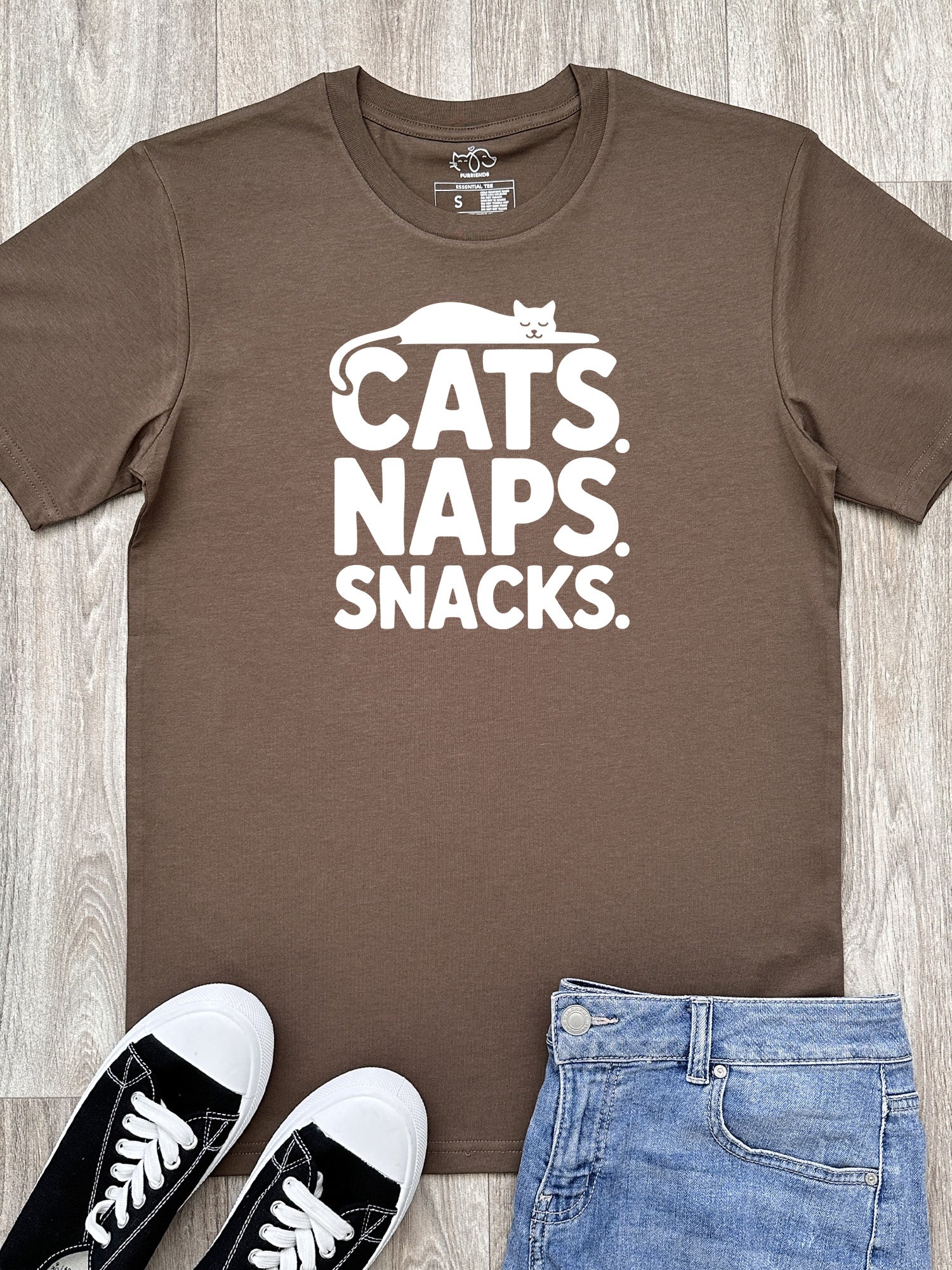 Cats. Naps. Snacks. Essential Unisex Tee