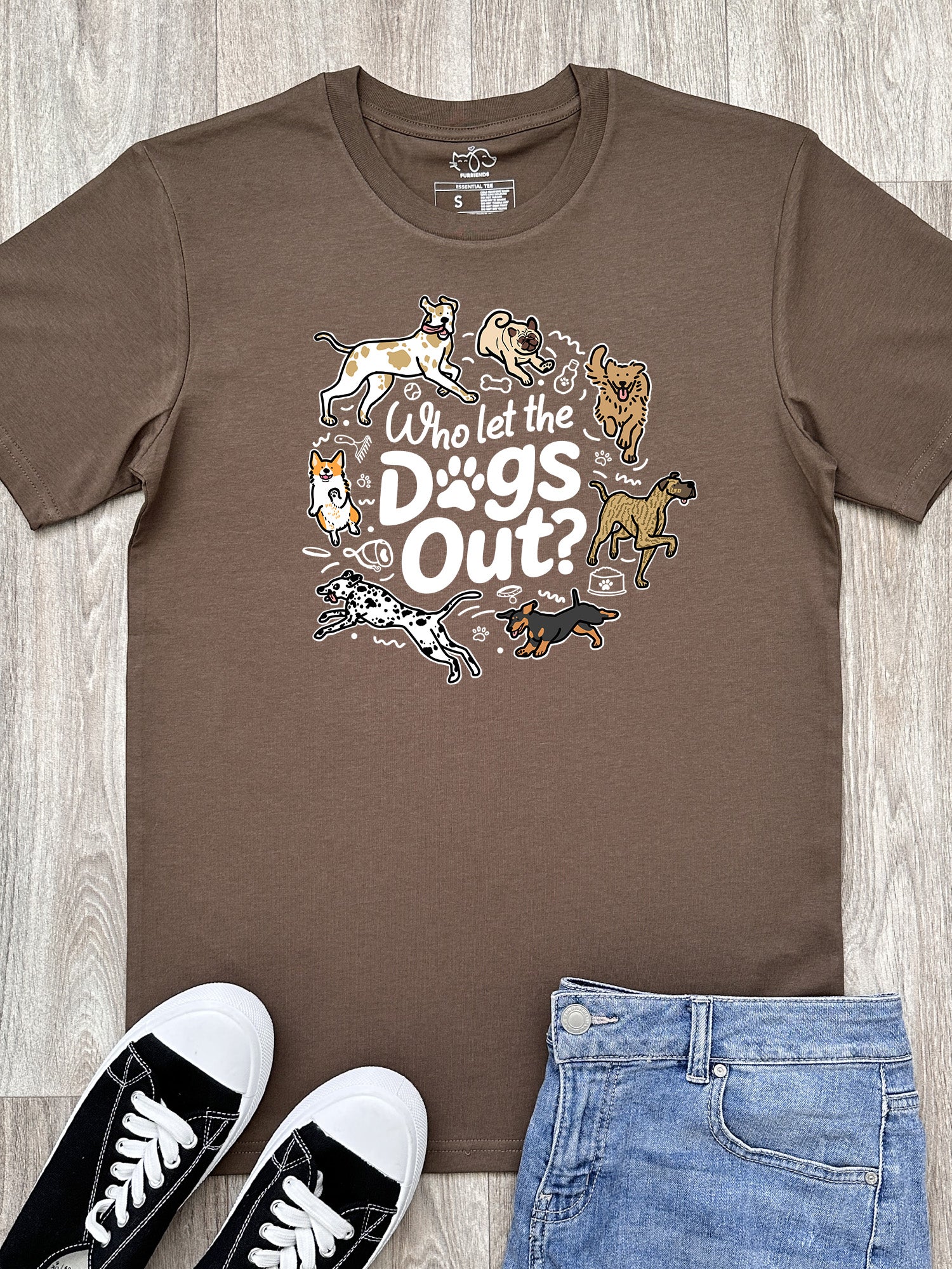 Who Let The Dogs Out? Essential Unisex Tee