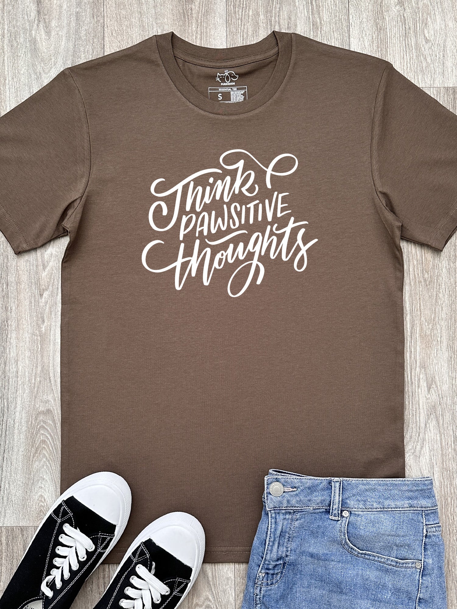 Think Pawsitive Thoughts Essential Unisex Tee