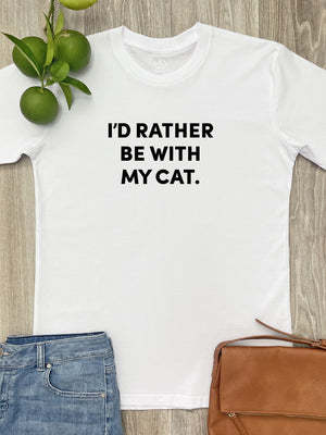 I'd Rather Be With My Cat. Essential Unisex Tee