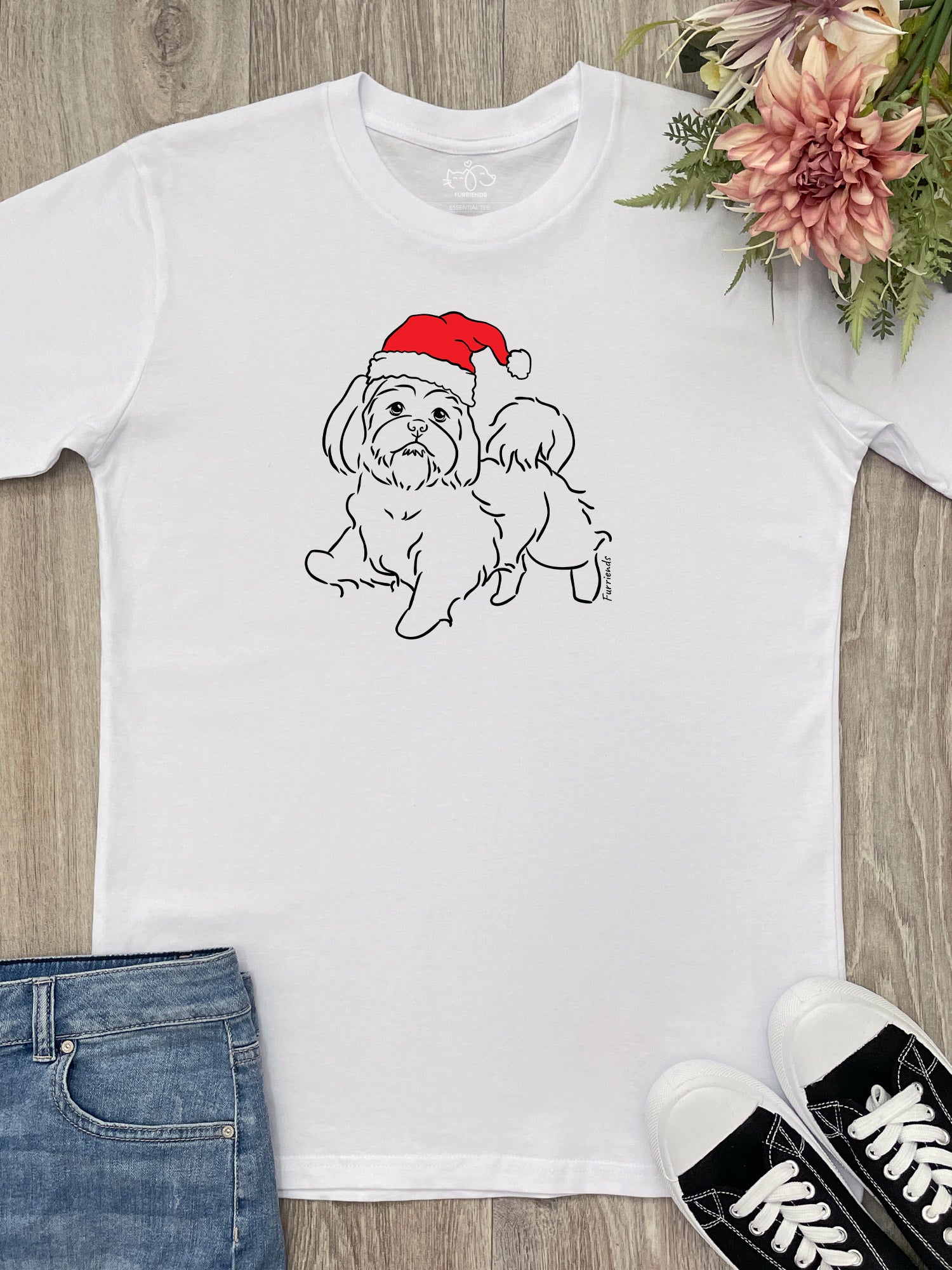 Shih Tzu Christmas Edition Essential Unisex Tee