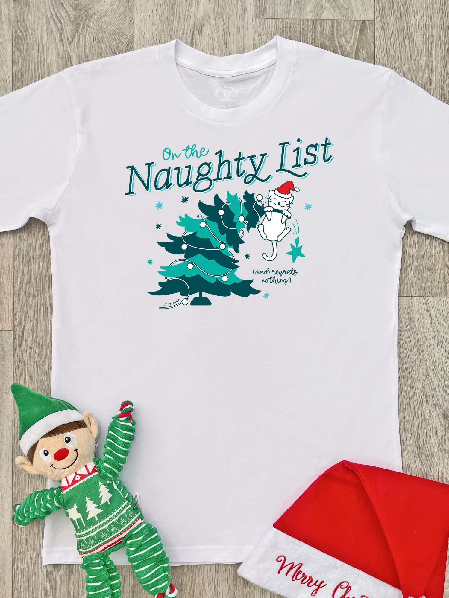 On The Naughty List - Cat Essential Unisex Tee