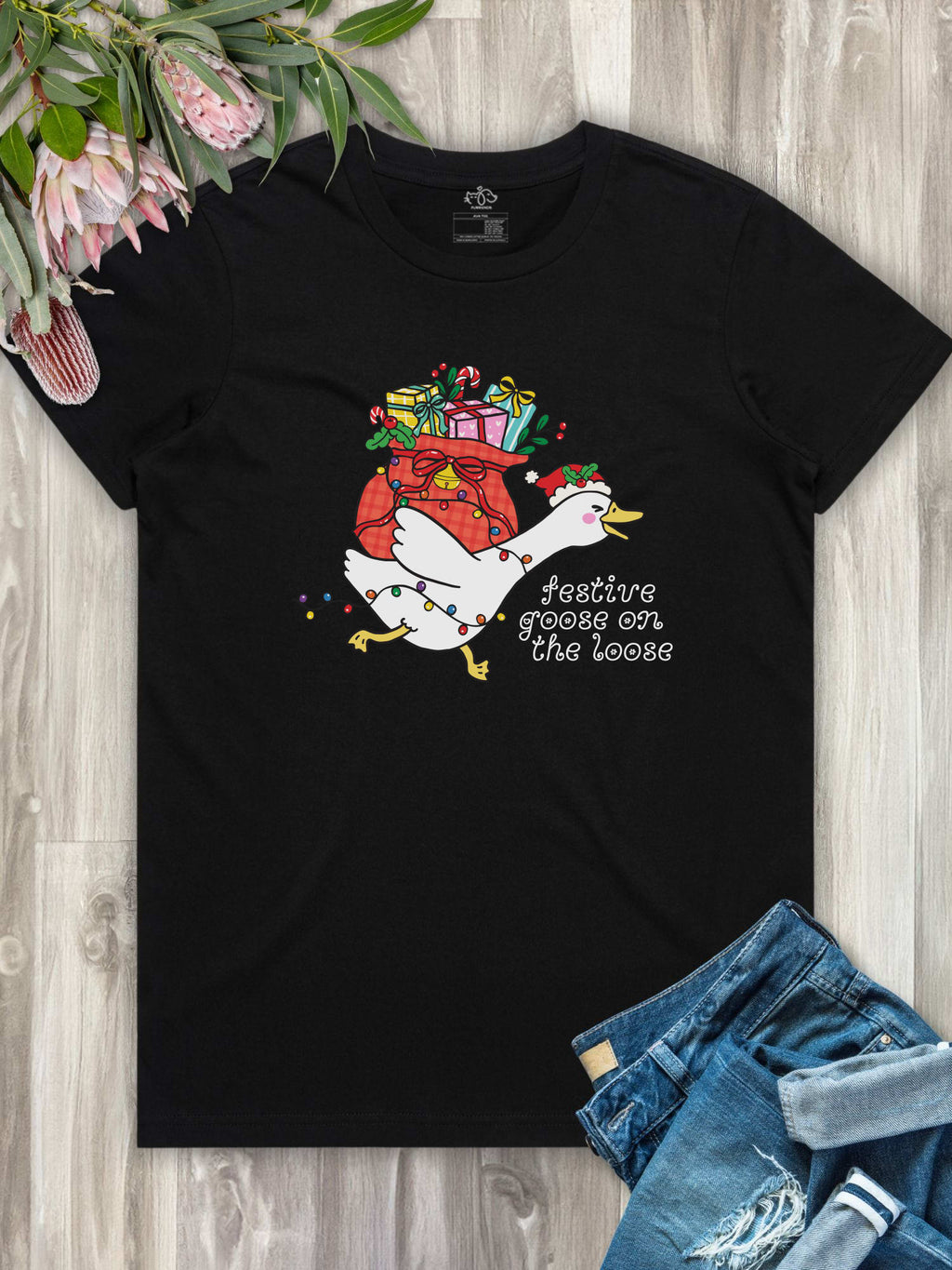 Festive Goose On The Loose Ava Women's Regular Fit Tee
