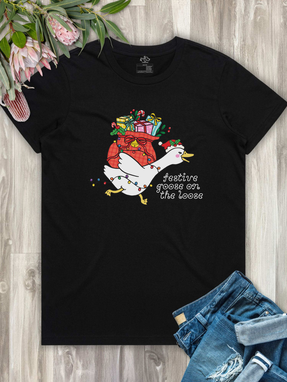 Festive Goose On The Loose Ava Women's Regular Fit Tee
