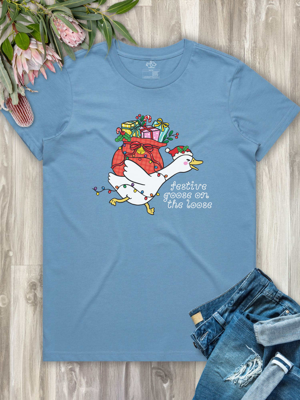 Festive Goose On The Loose Ava Women's Regular Fit Tee