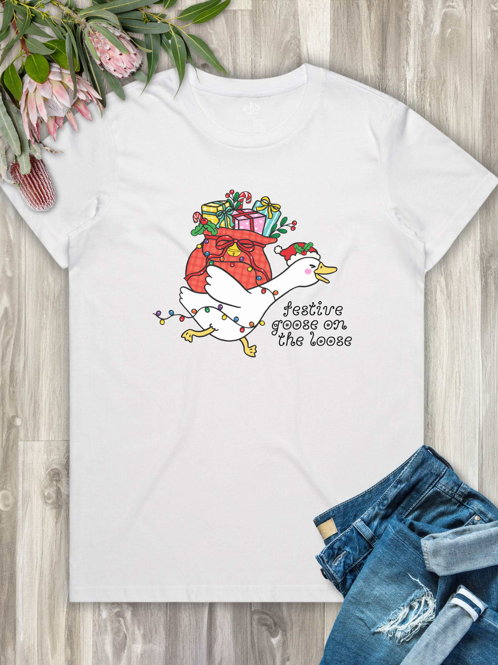 Festive Goose On The Loose Ava Women's Regular Fit Tee