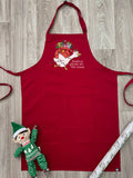 Festive Goose On The Loose Bib Apron