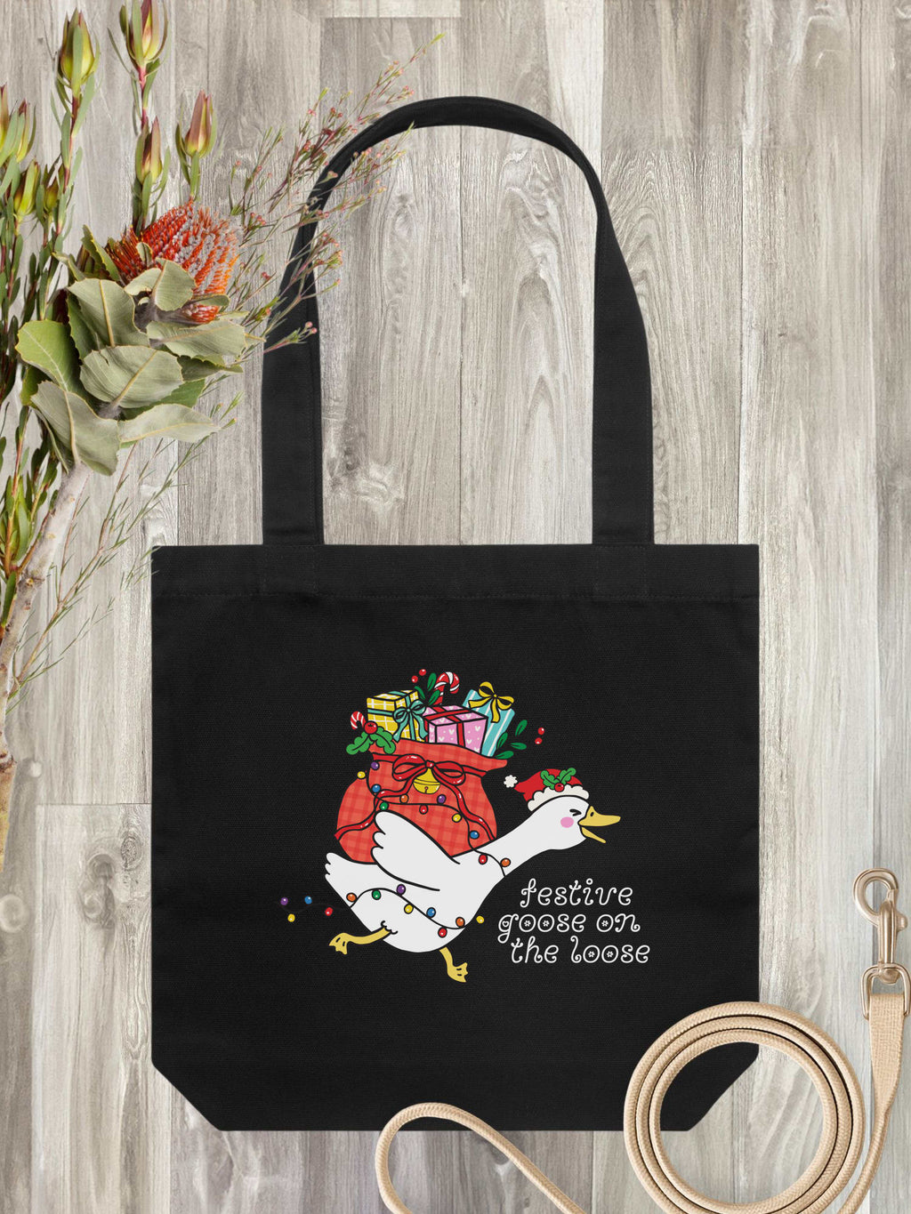 Festive Goose On The Loose Edith Tote