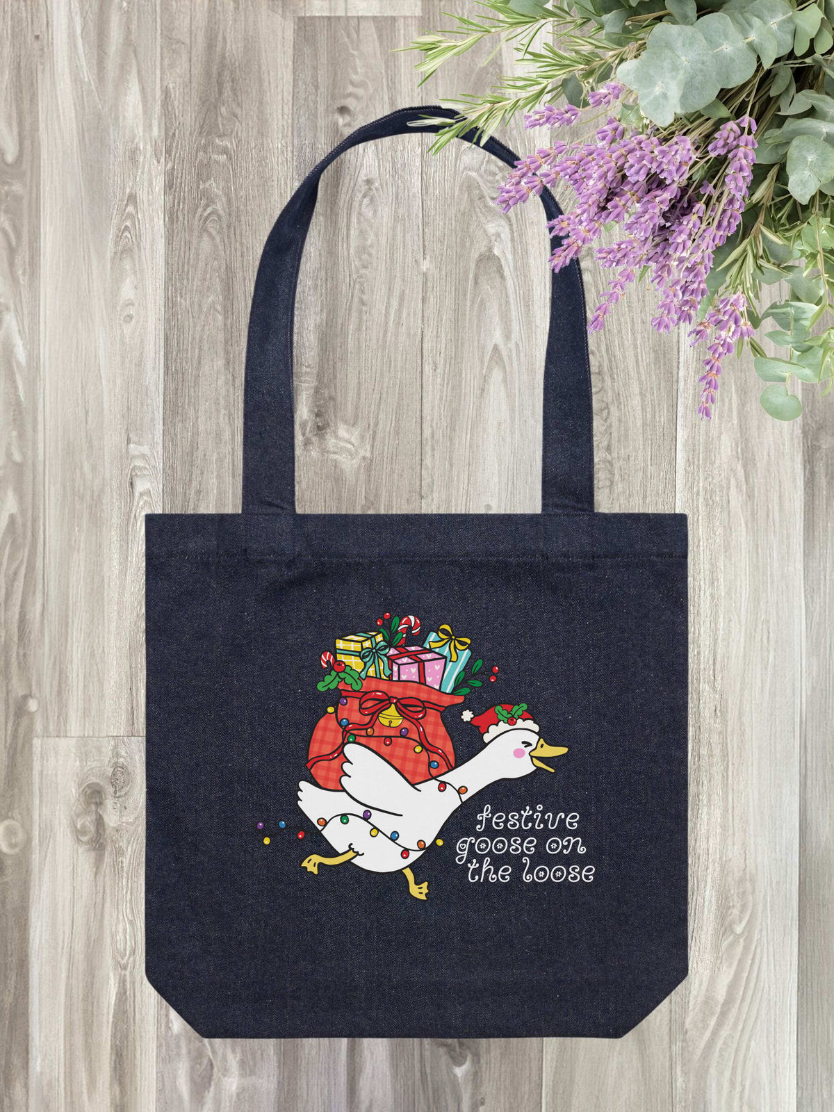 Festive Goose On The Loose Edith Tote