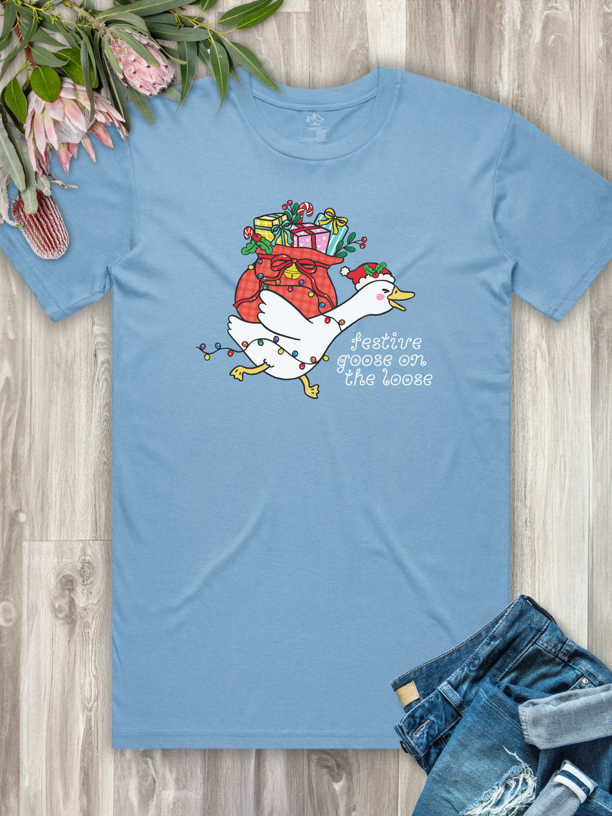 Festive Goose On The Loose Essential Unisex Tee