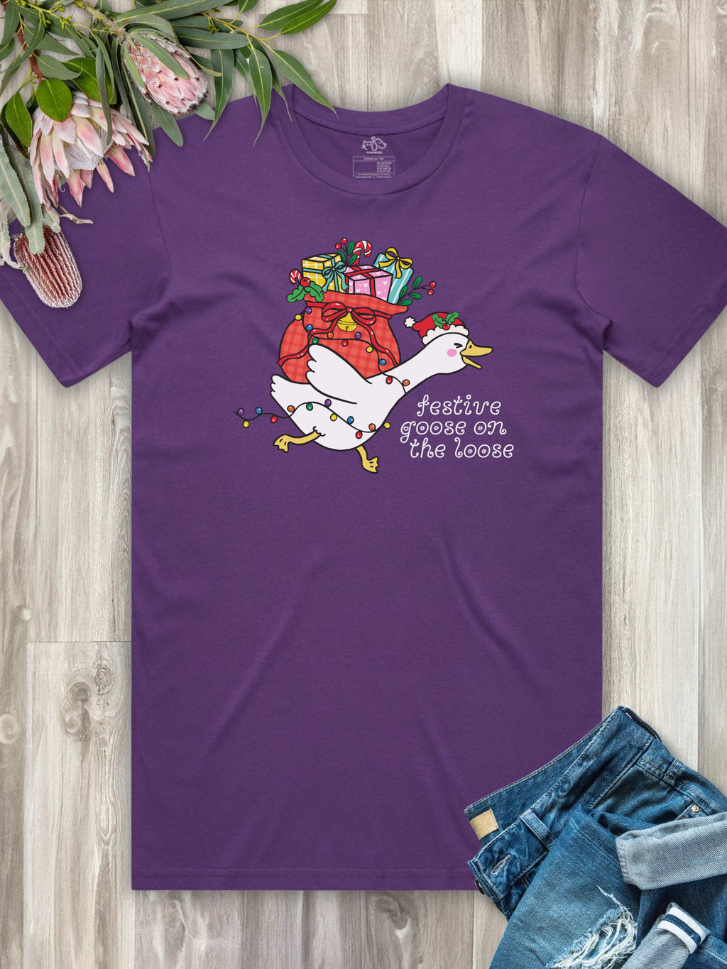 Festive Goose On The Loose Essential Unisex Tee