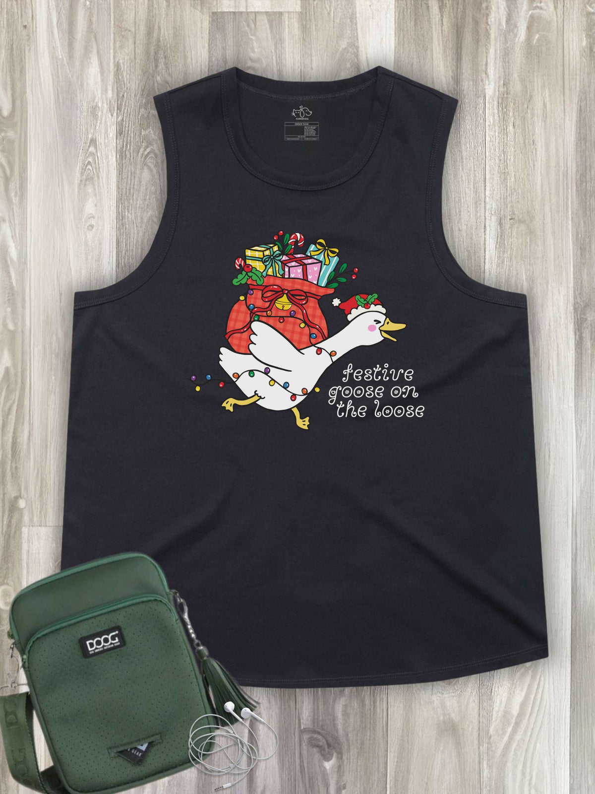 Festive Goose On The Loose Ember Women's Tank