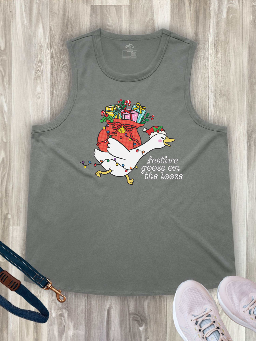 Festive Goose On The Loose Ember Women's Tank