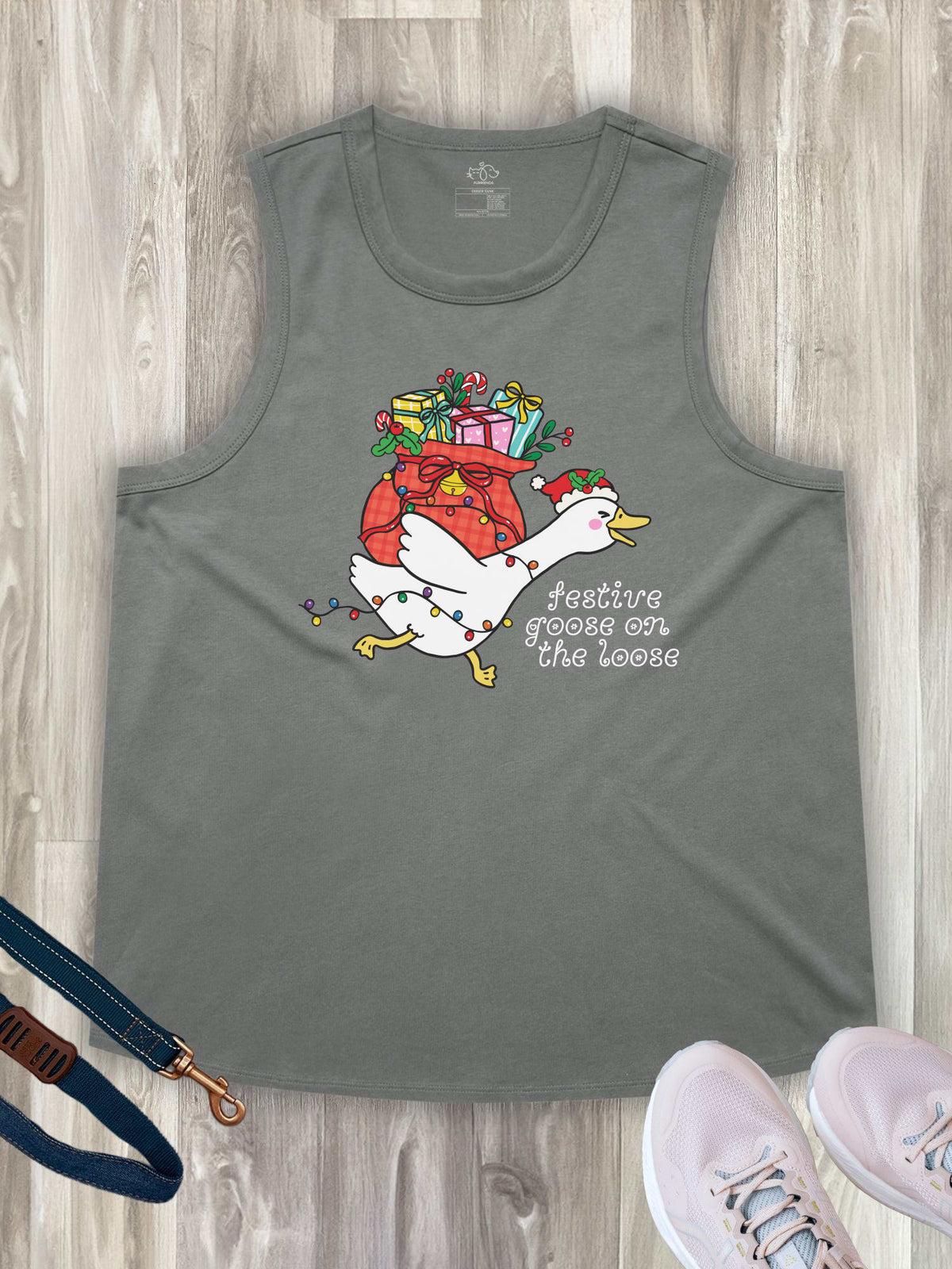 Festive Goose On The Loose Ember Women's Tank