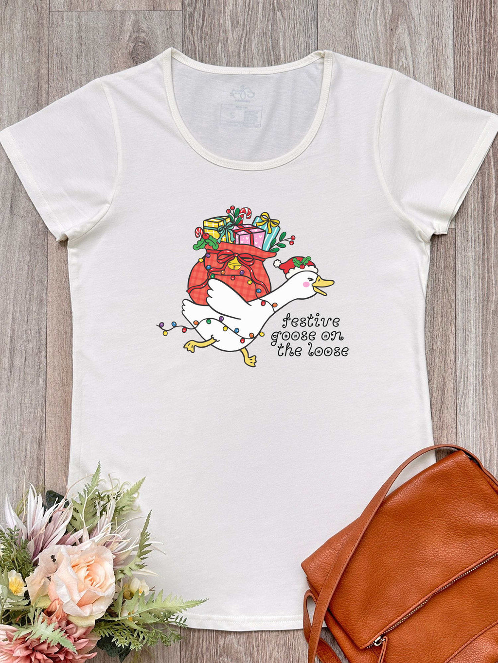 Festive Goose On The Loose Remi Women's Scoop Neck Tee