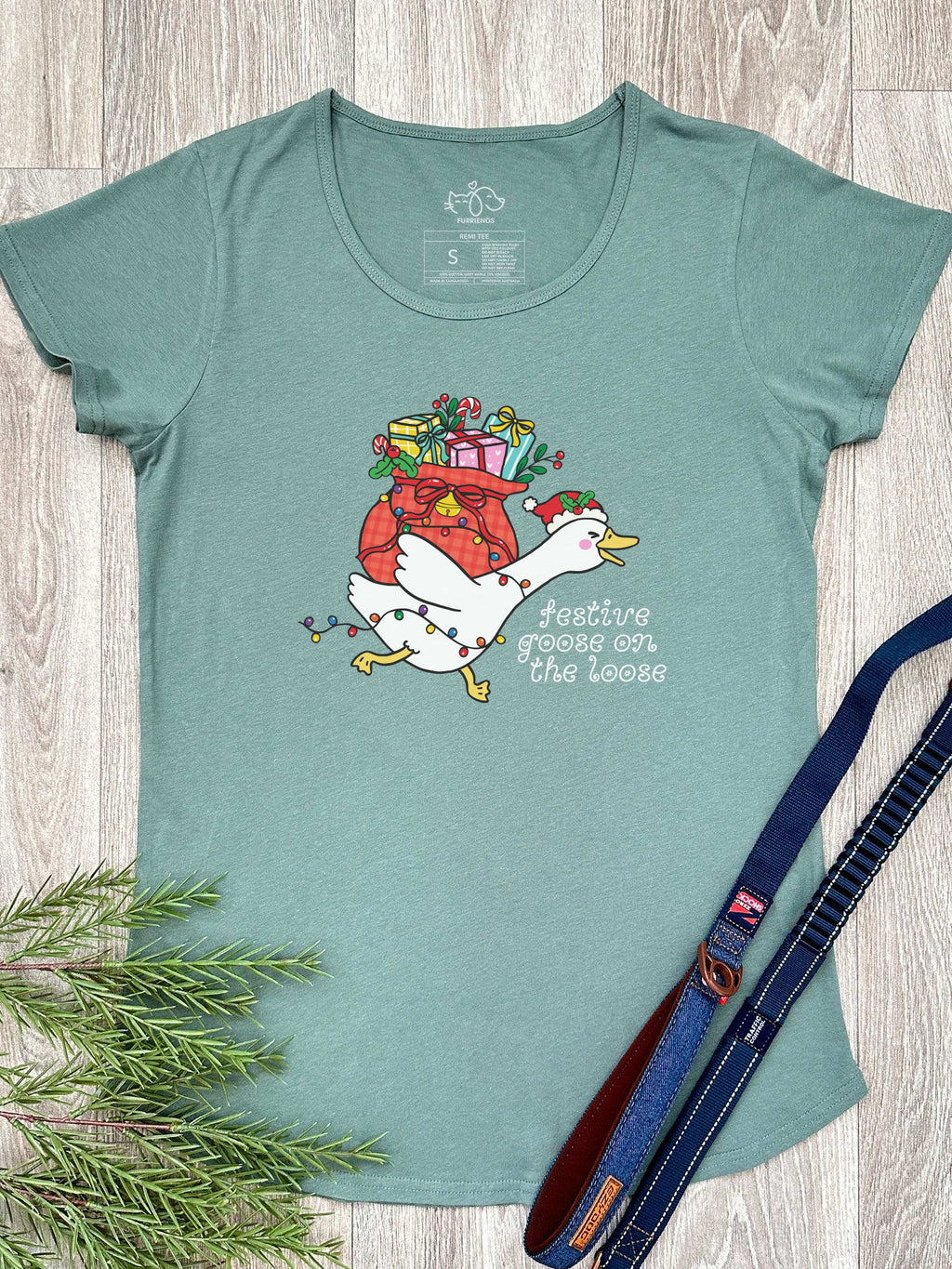 Festive Goose On The Loose Remi Women's Scoop Neck Tee
