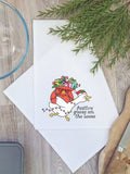 Festive Goose On The Loose Tea Towel