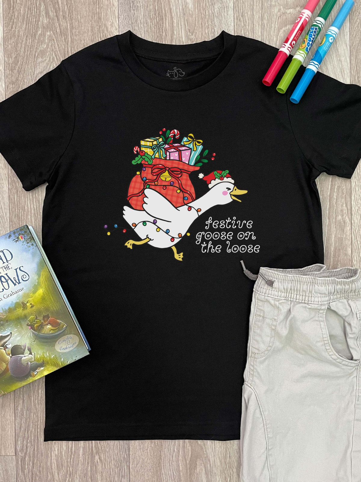 Festive Goose On The Loose Youth Tee