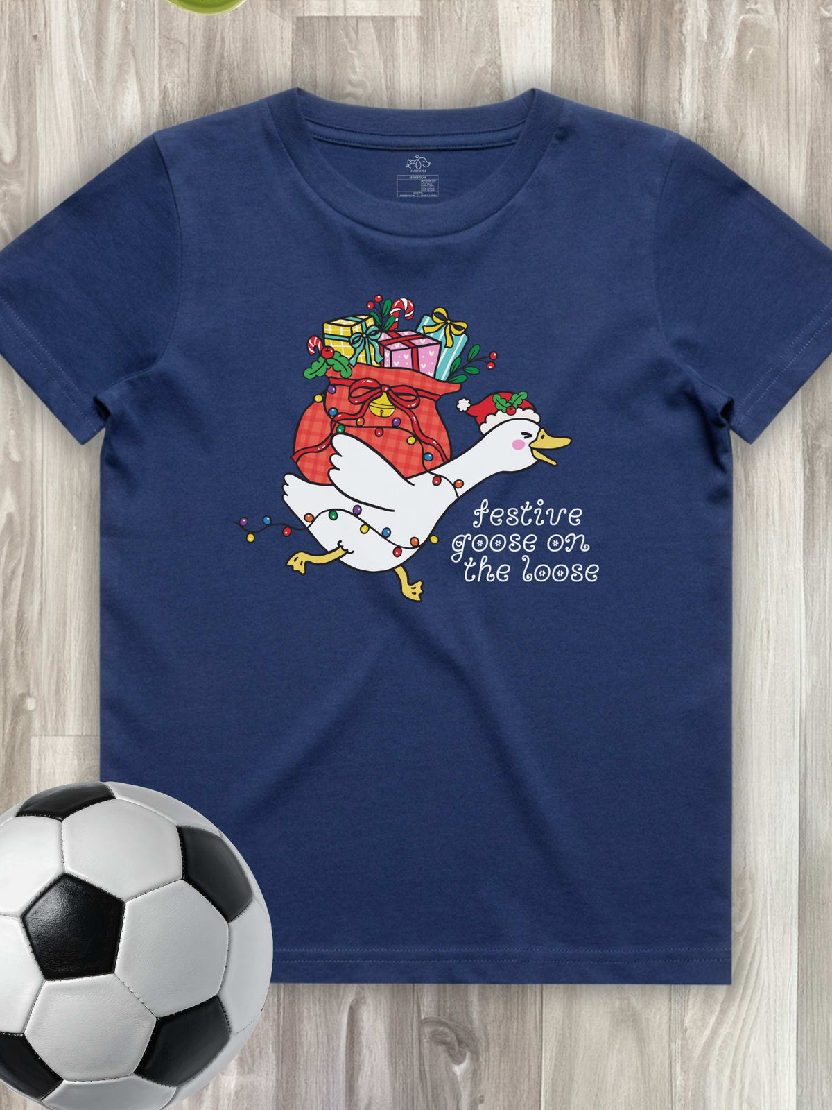 Festive Goose On The Loose Youth Tee
