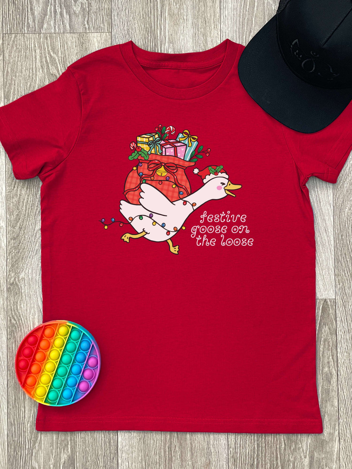 Festive Goose On The Loose Youth Tee