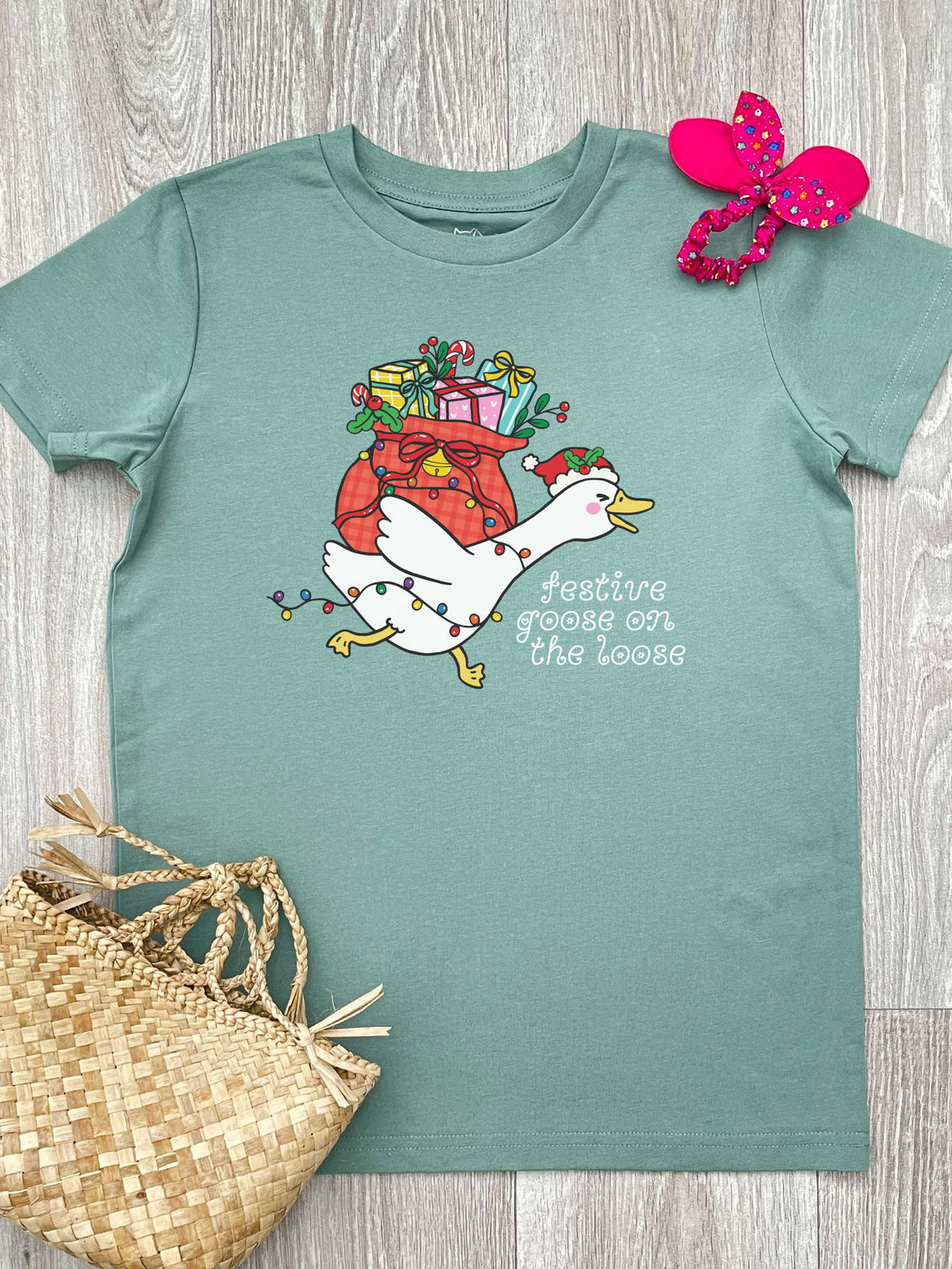 Festive Goose On The Loose Youth Tee