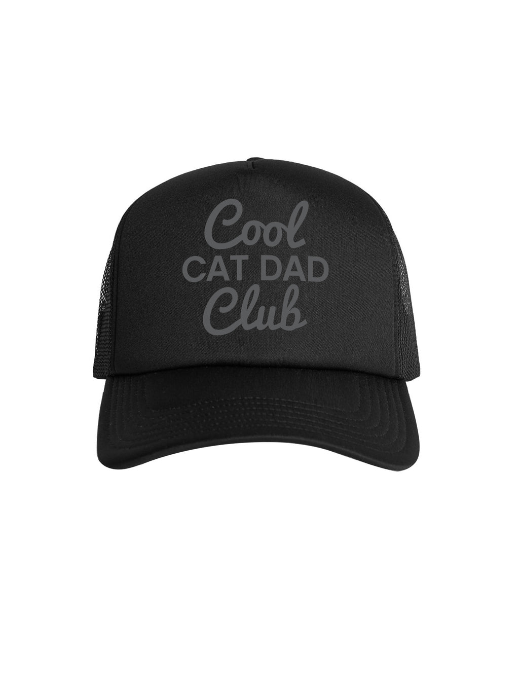 Cool Cat Dad Club Signature Script Foam Trucker Cap