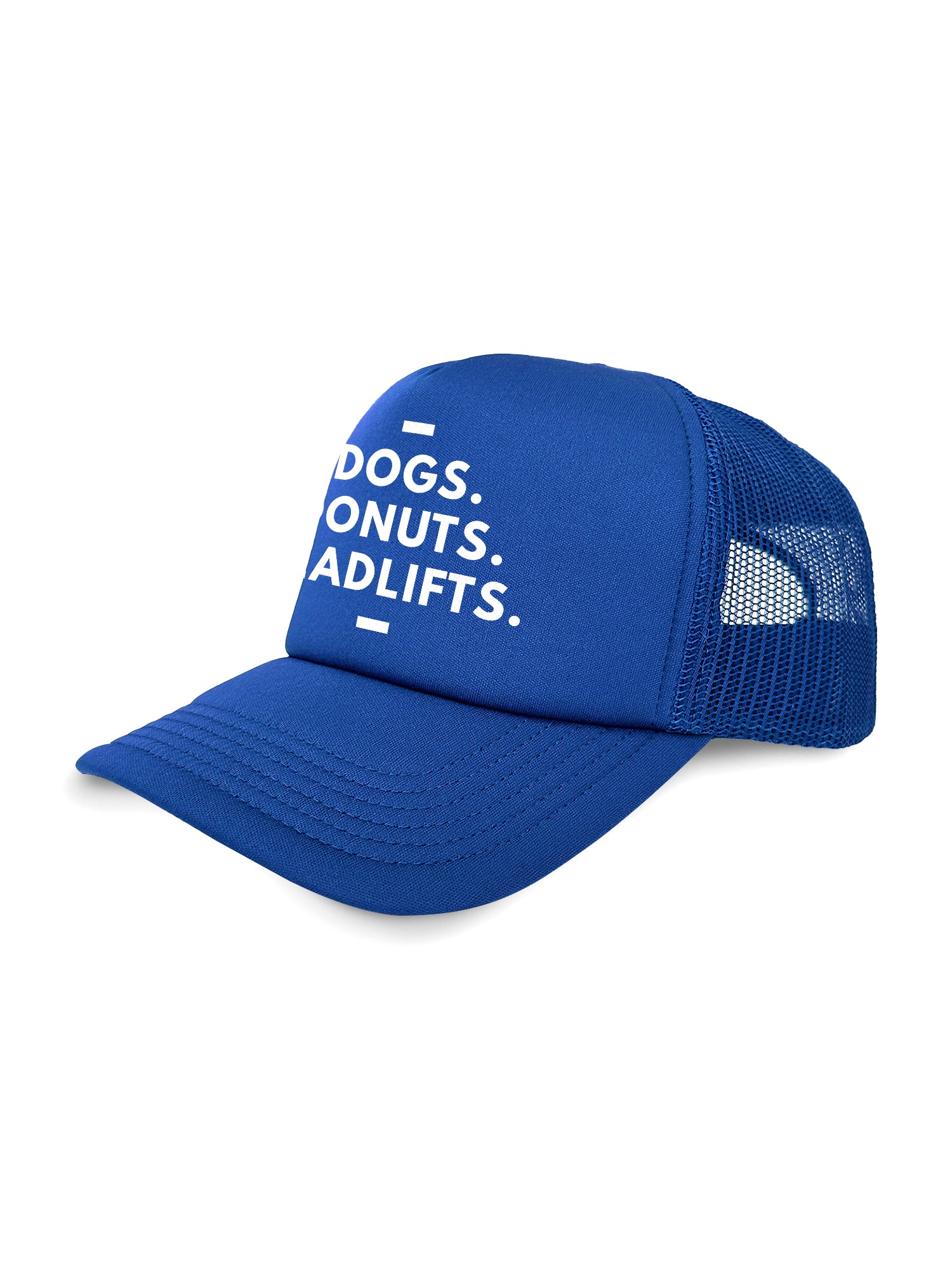 Dogs. Donuts. Deadlifts. Foam Trucker Cap