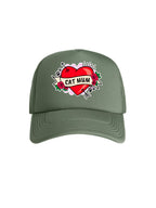 Cat Mum Heart Tattoo Foam Trucker Cap