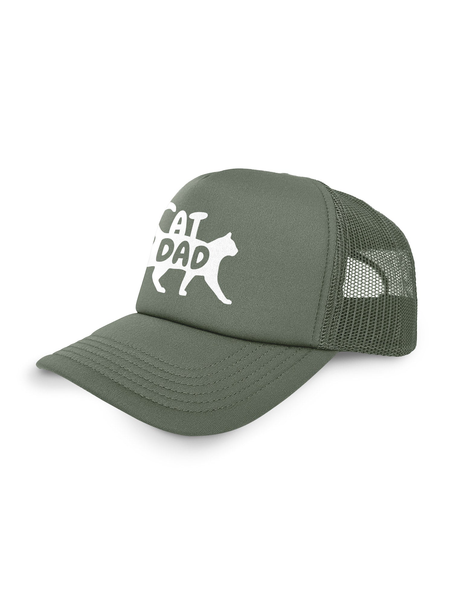 Cat Dad Silhouette Foam Trucker Cap